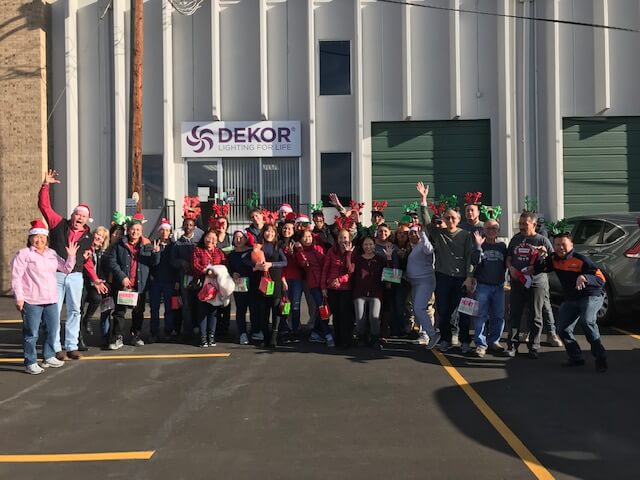 Dekor Lighting Team in front of our offices